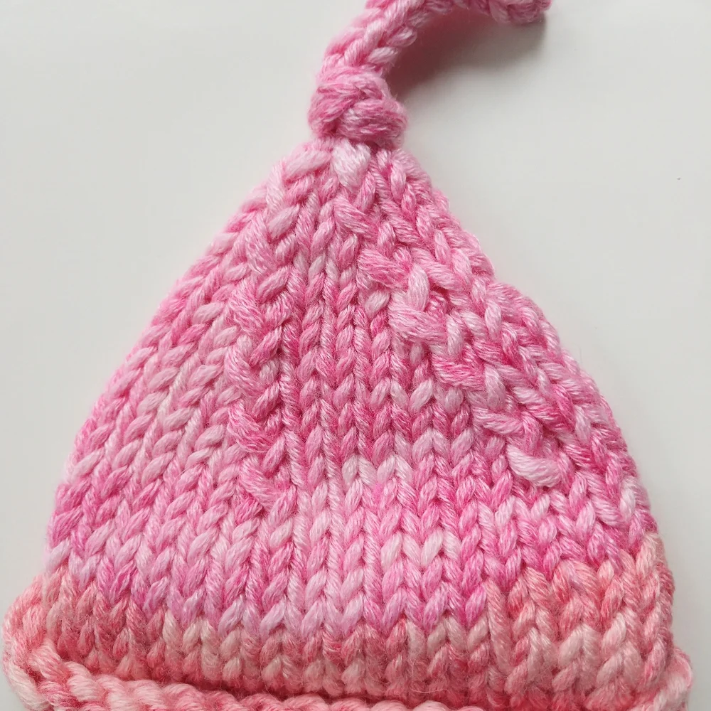 Baby Cocoon Pink Photo Prop Hand Crafted Knit One Piece Heirloom